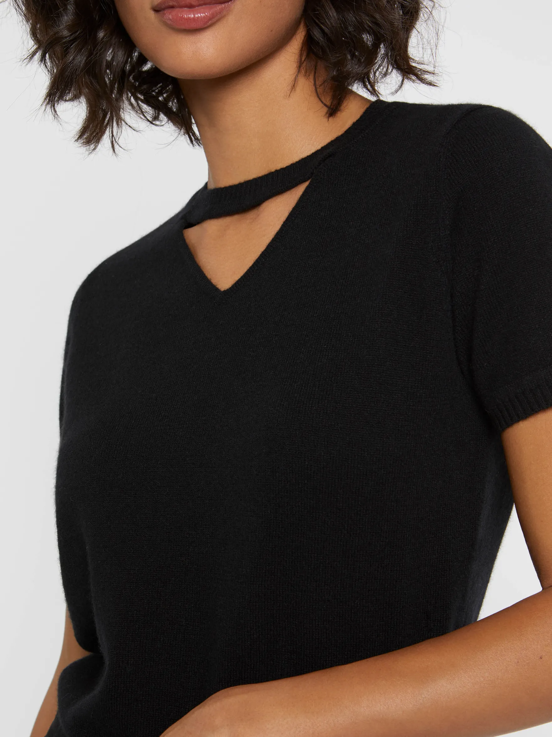 Women Paule Ka Knitwear>Cashmere Short-Sleeve Sweater