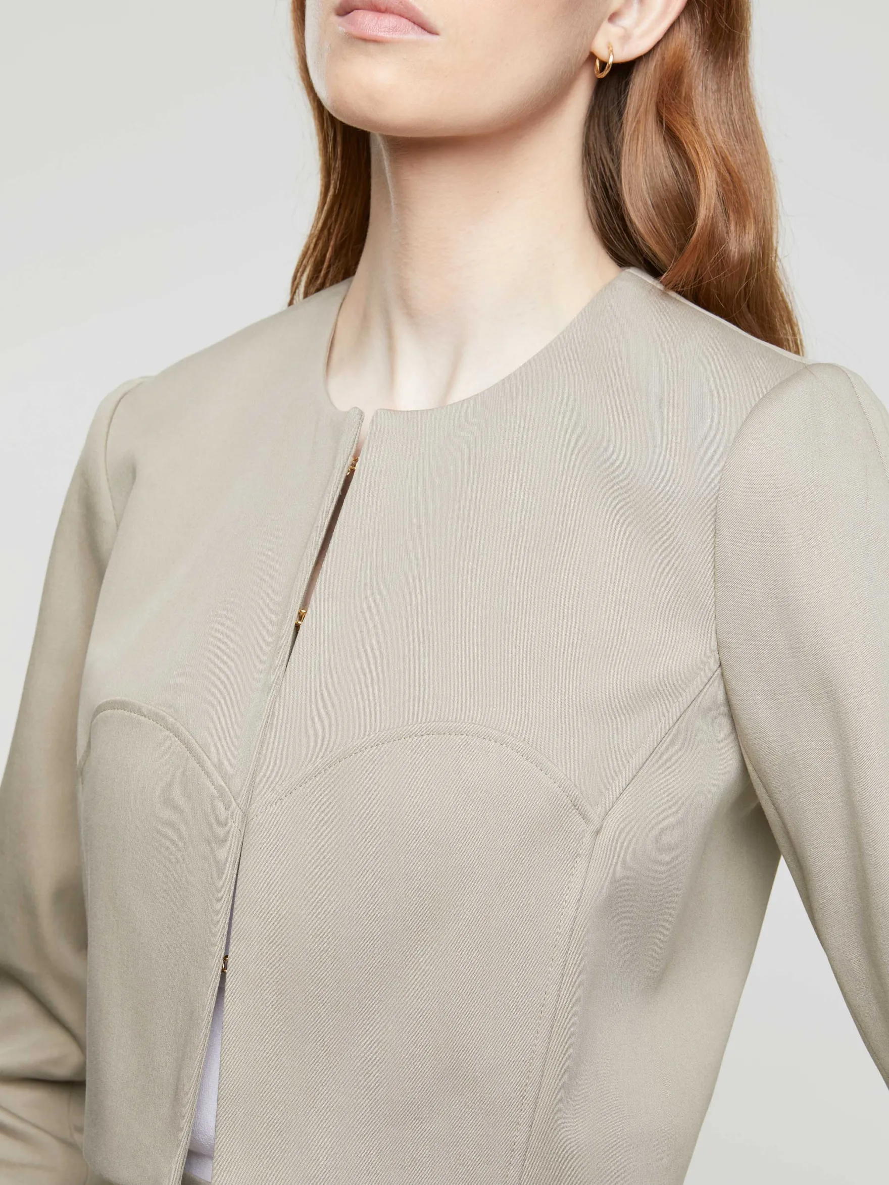 Women Paule Ka Jackets>Cotton Couture Cropped Jacket