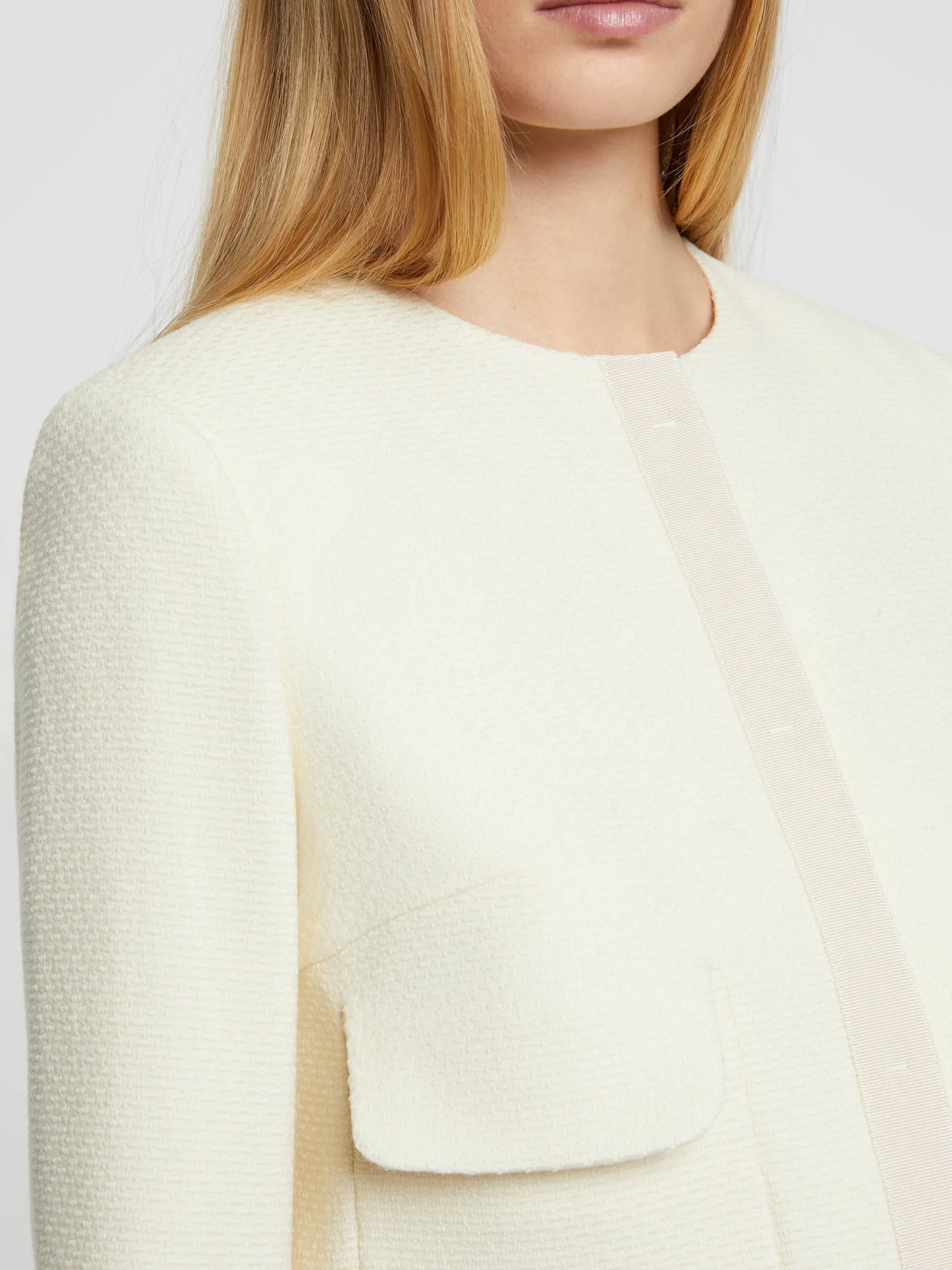 Women Paule Ka Jackets>Cropped Wool Jacket