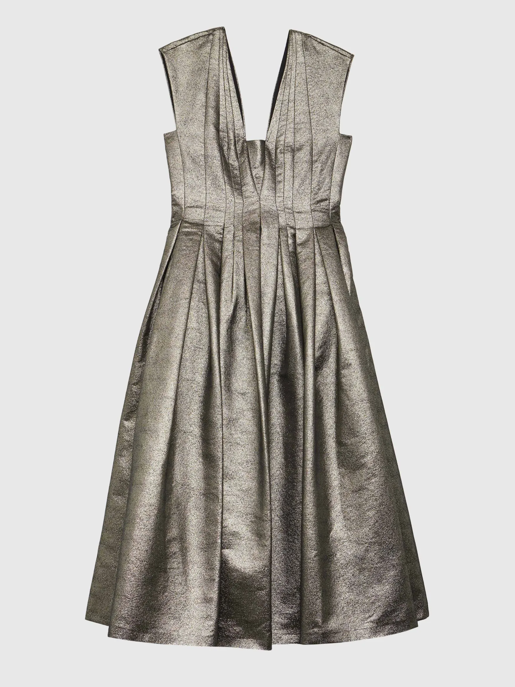 Women Paule Ka Dresses>Lame Midi Evening Dress