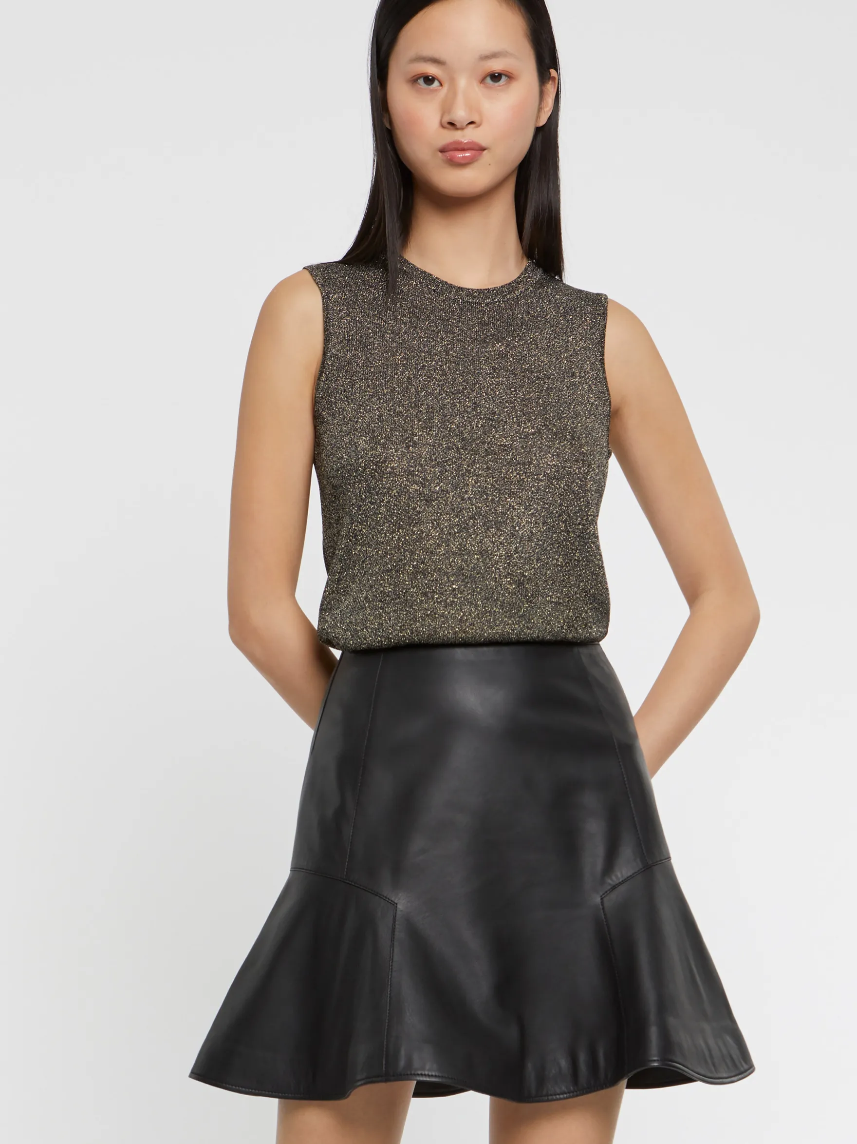 Women Paule Ka Tops>Lurex-Knit Tank Top