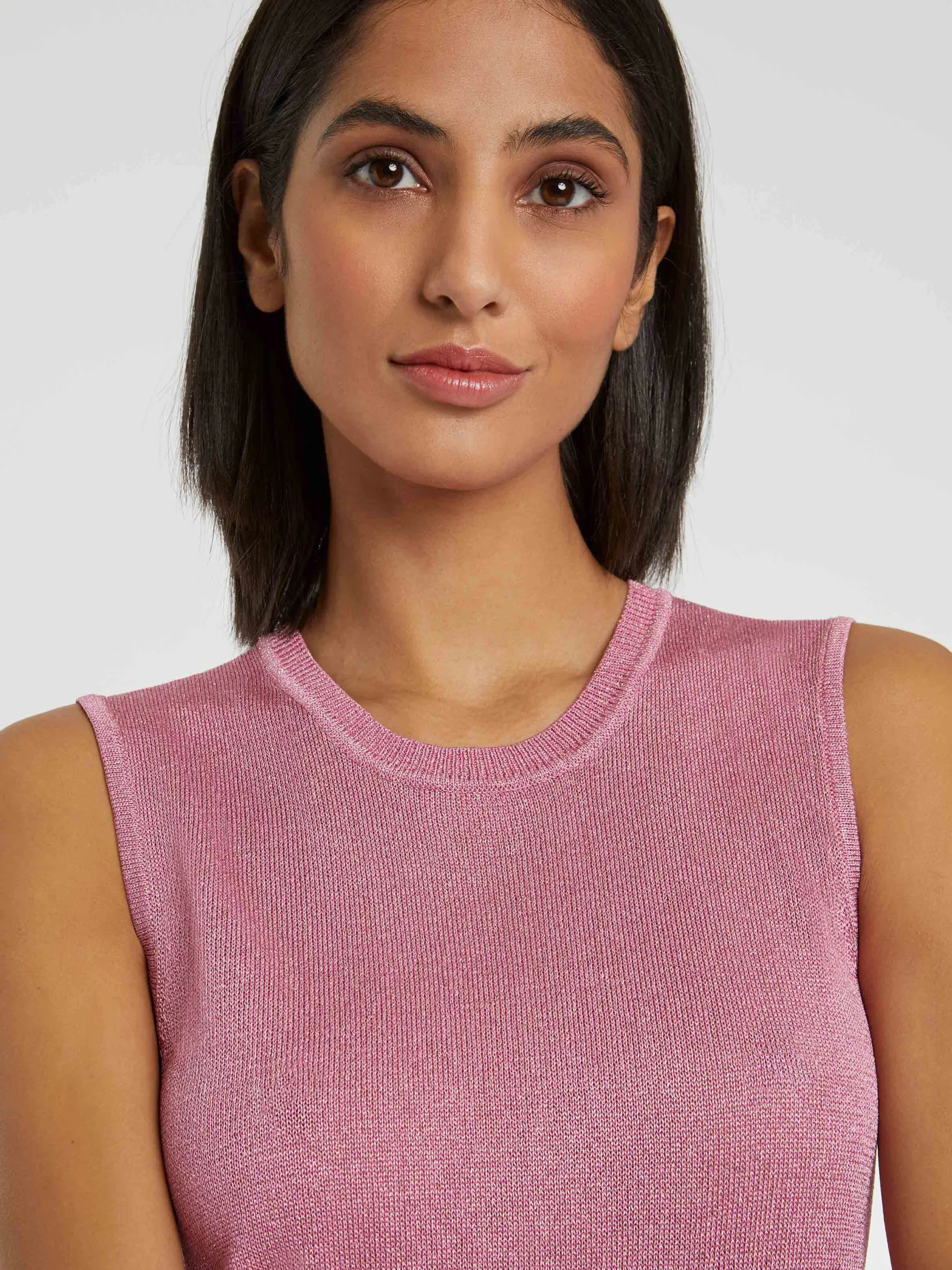 Women Paule Ka Tops>Lurex-Knit Tank Top