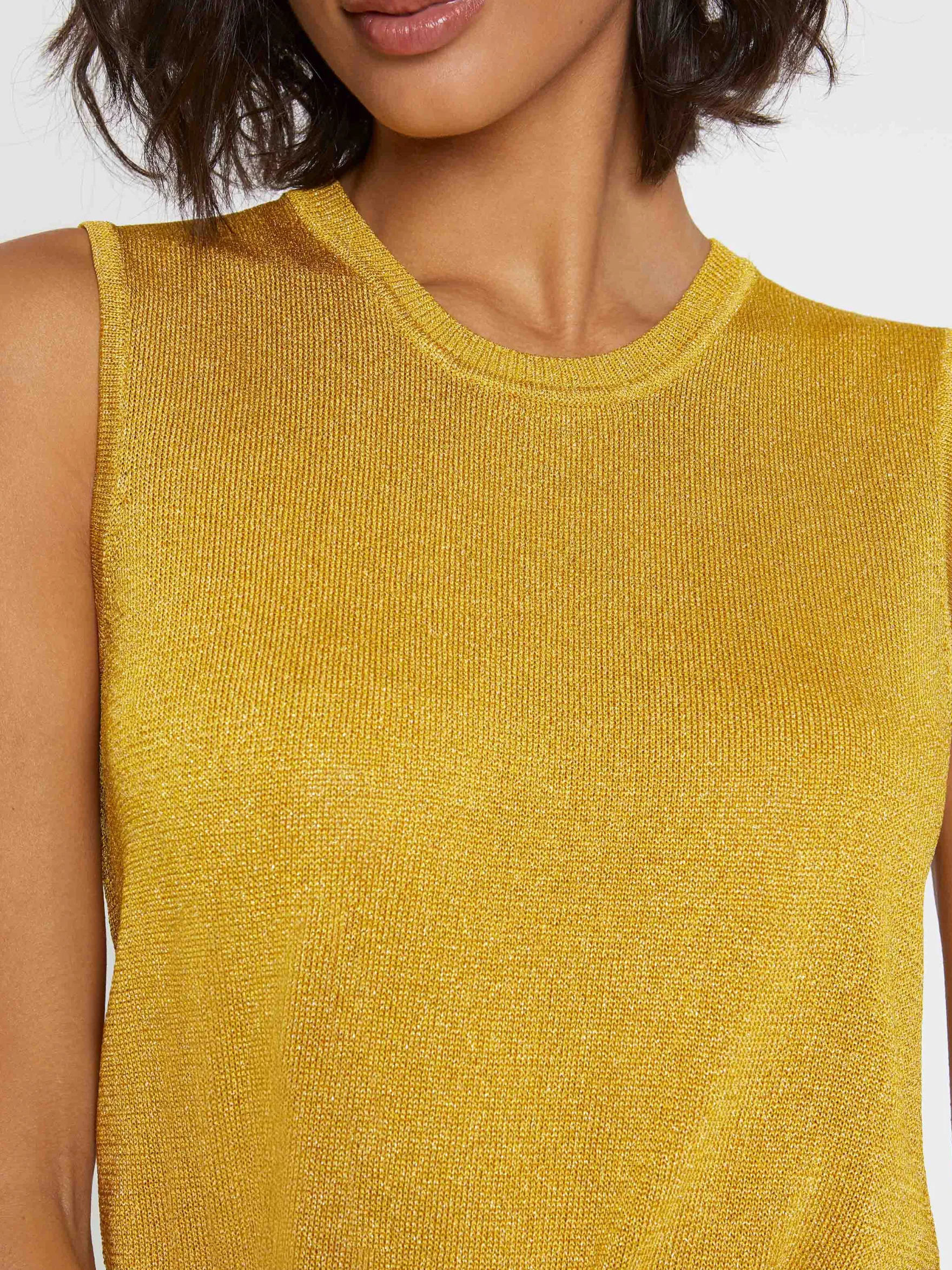 Women Paule Ka Tops>Lurex-Knit Tank Top