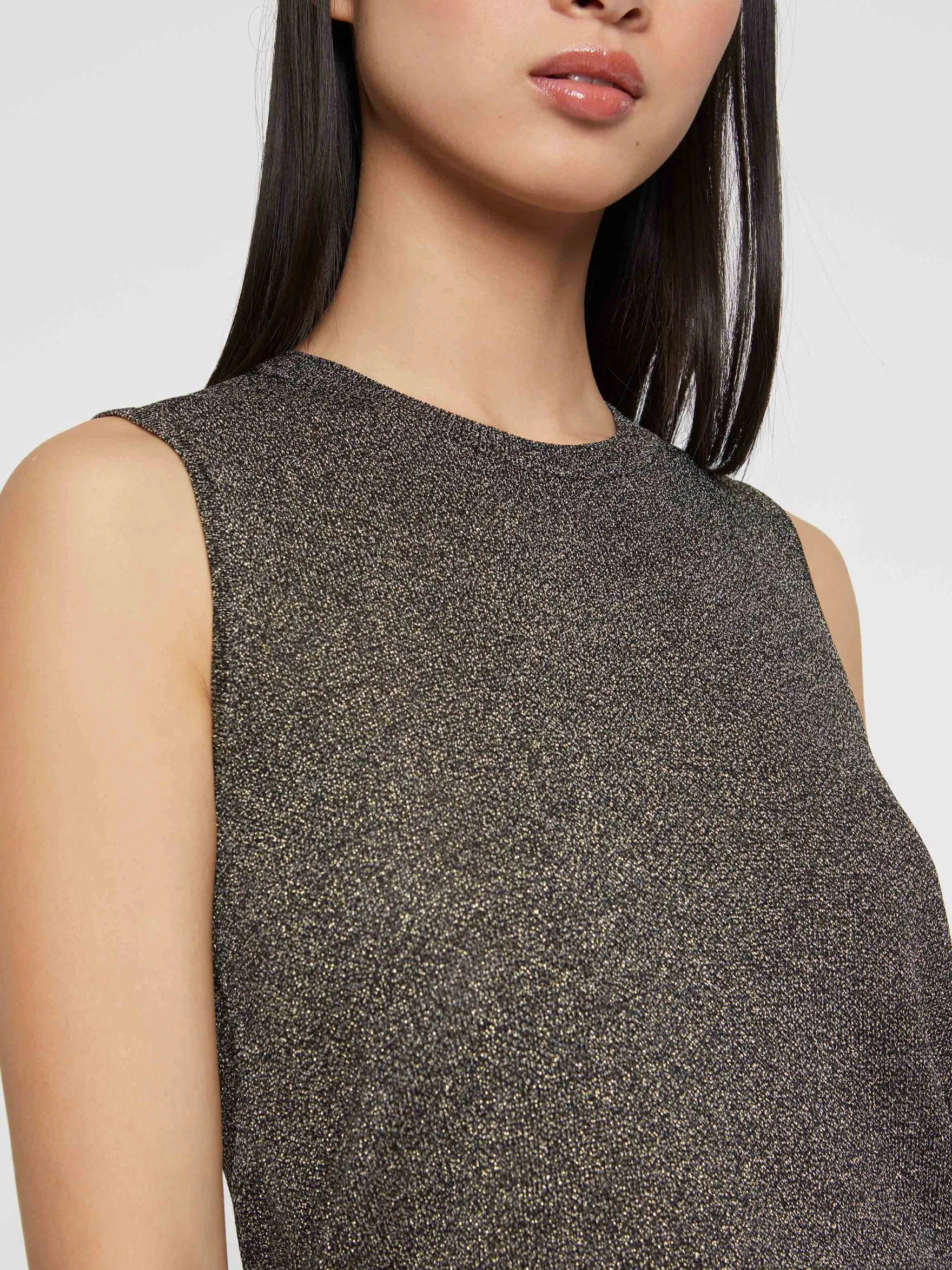 Women Paule Ka Tops>Lurex-Knit Tank Top