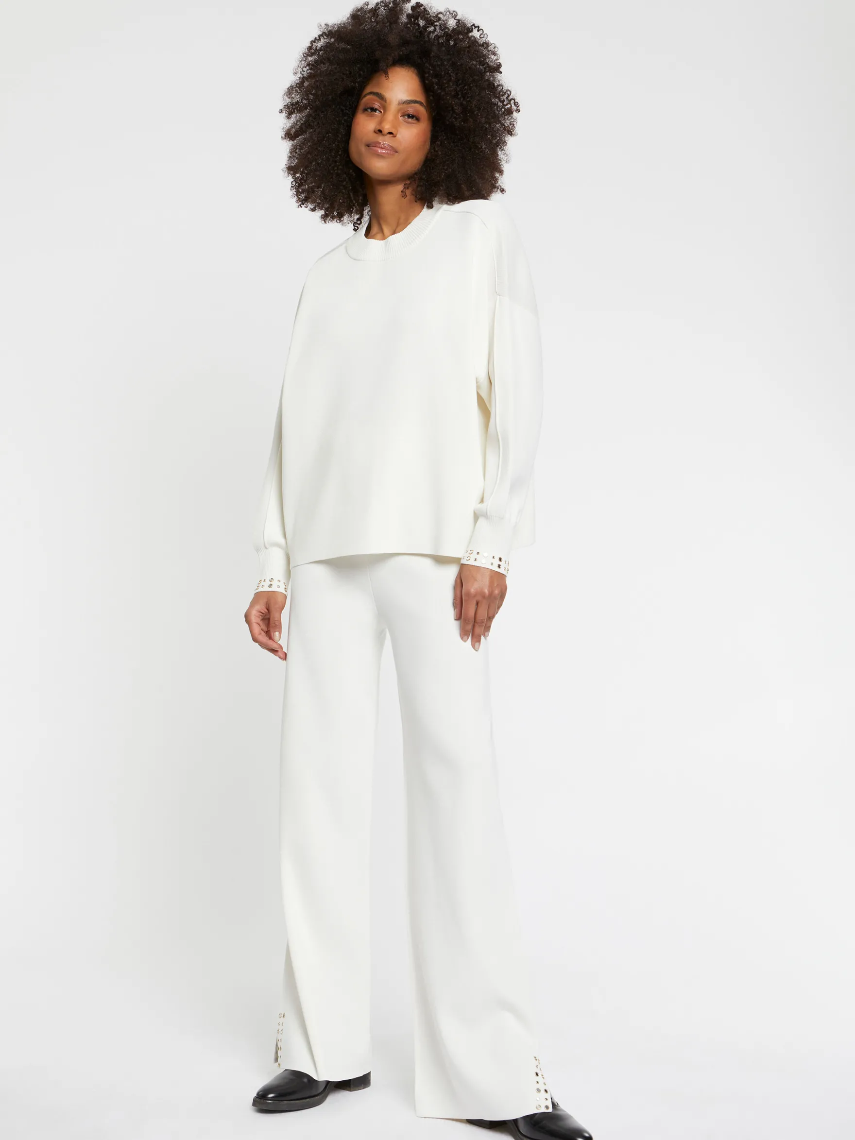 Women Paule Ka Knitwear>Milano-Knit Studded Sweater