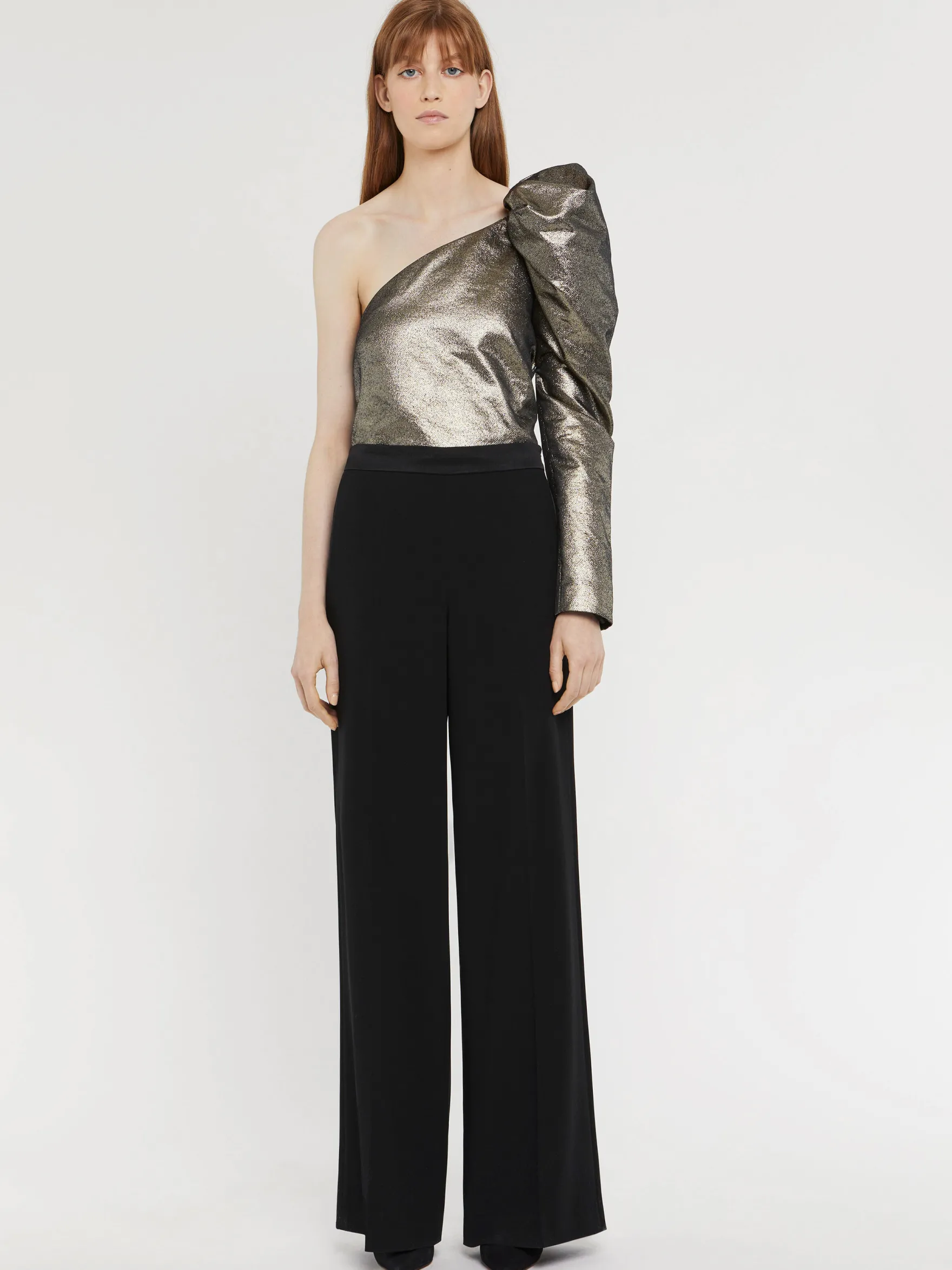 Women Paule Ka Tops>One-Shoulder Lame Top