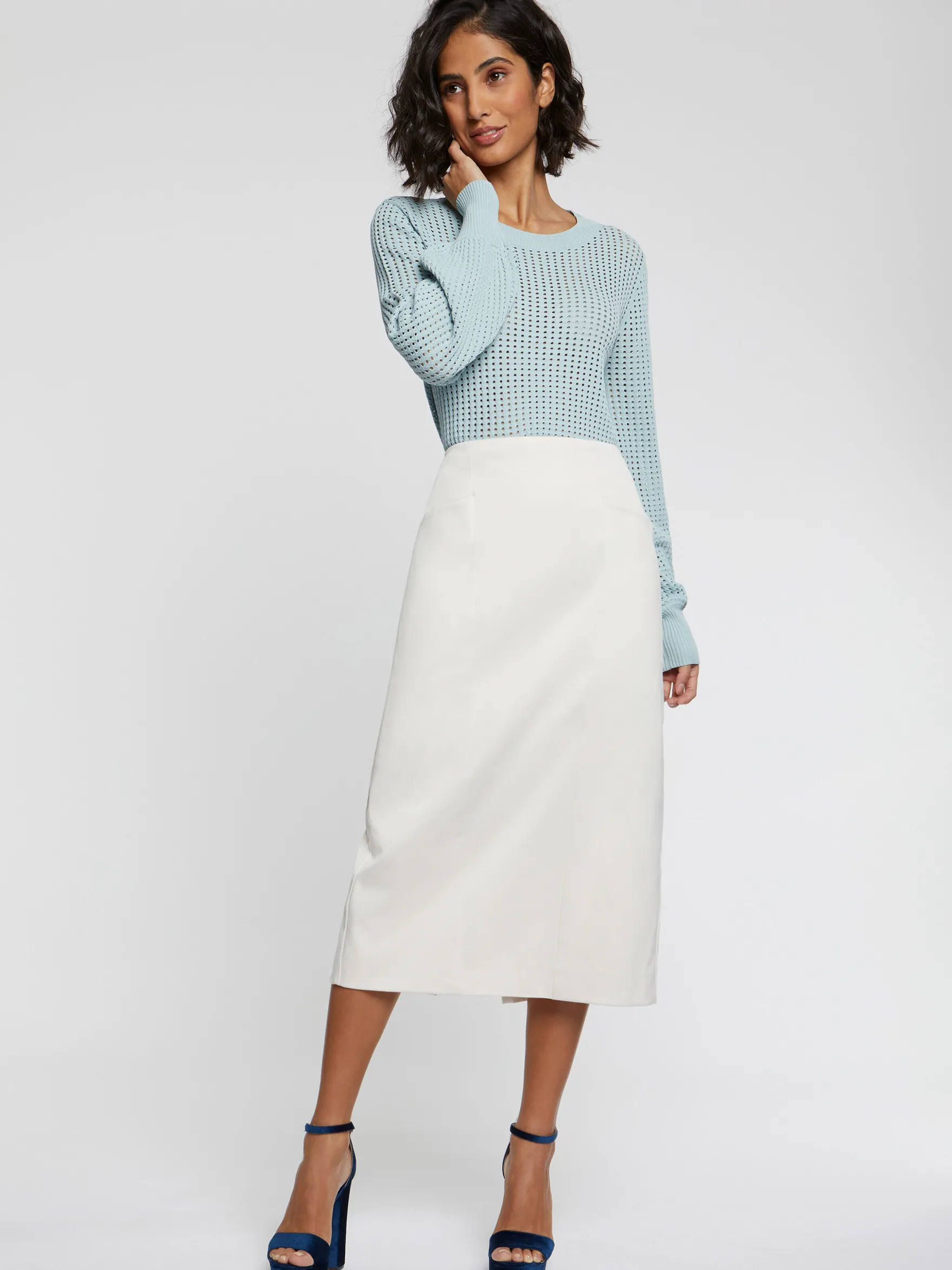 Women Paule Ka Tops>Openwork-Knit Sweater