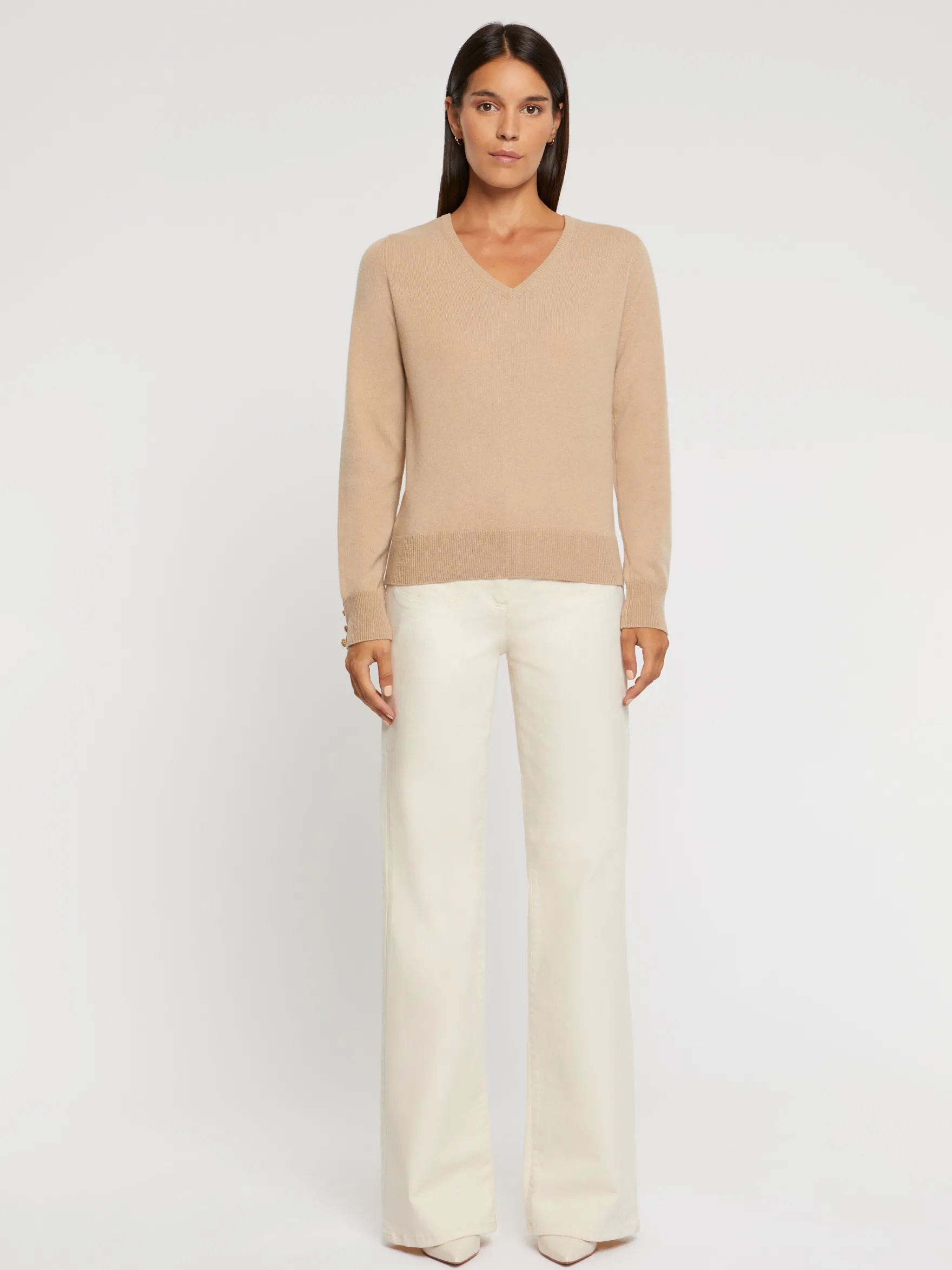 Women Paule Ka Knitwear>Pull Col V En Cachemire