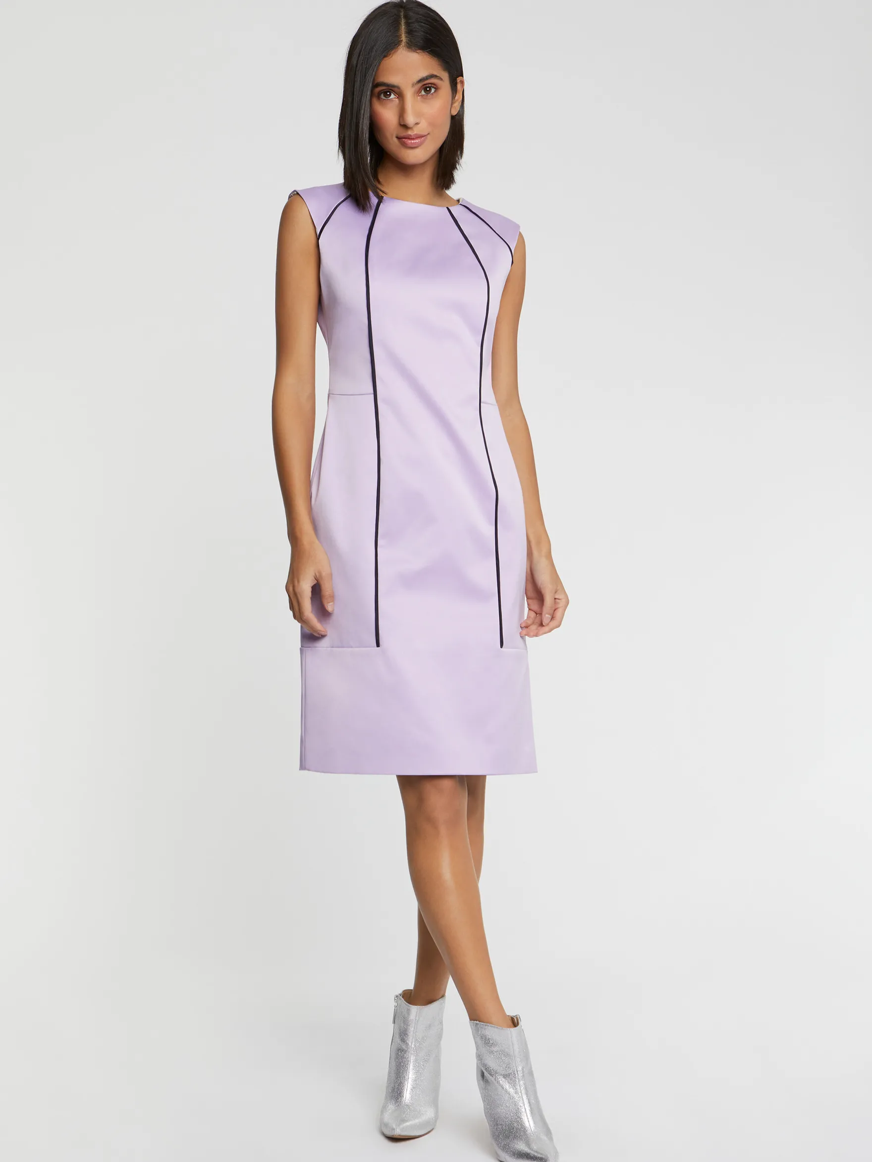 Women Paule Ka Dresses>Satin Shift Dress