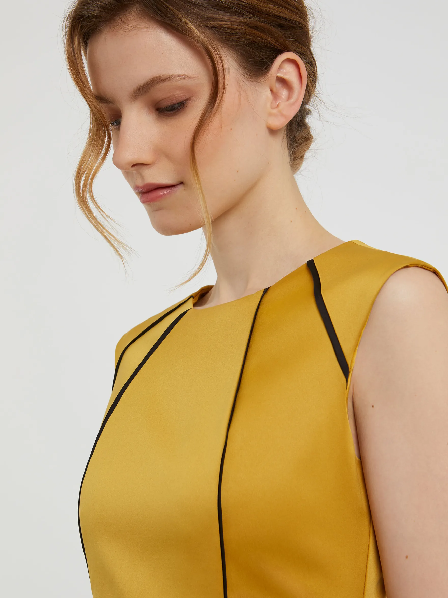 Women Paule Ka Dresses>Satin Shift Dress