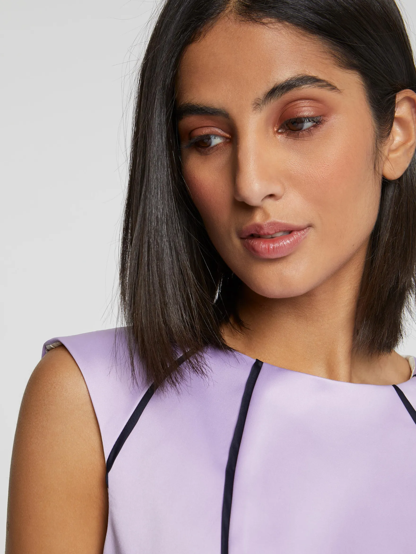 Women Paule Ka Dresses>Satin Shift Dress
