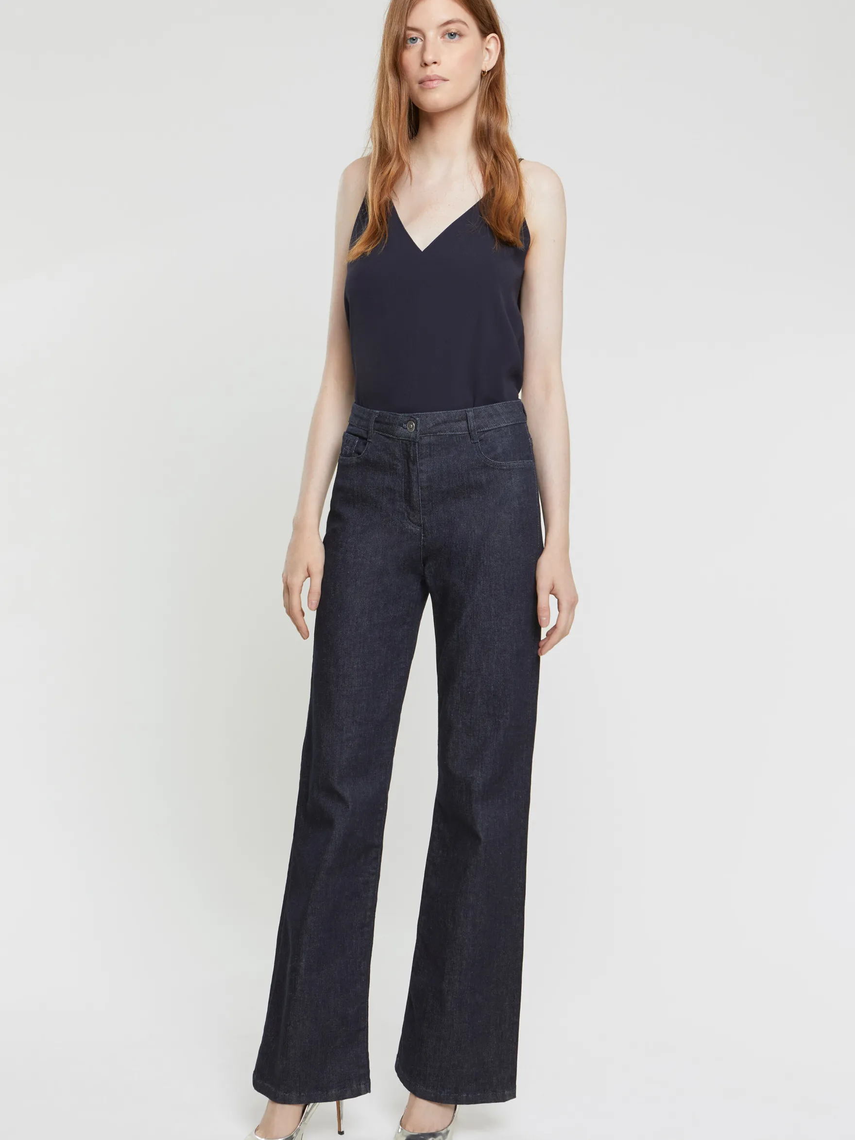 Women Paule Ka Tops>Satin-Back Crepe Top