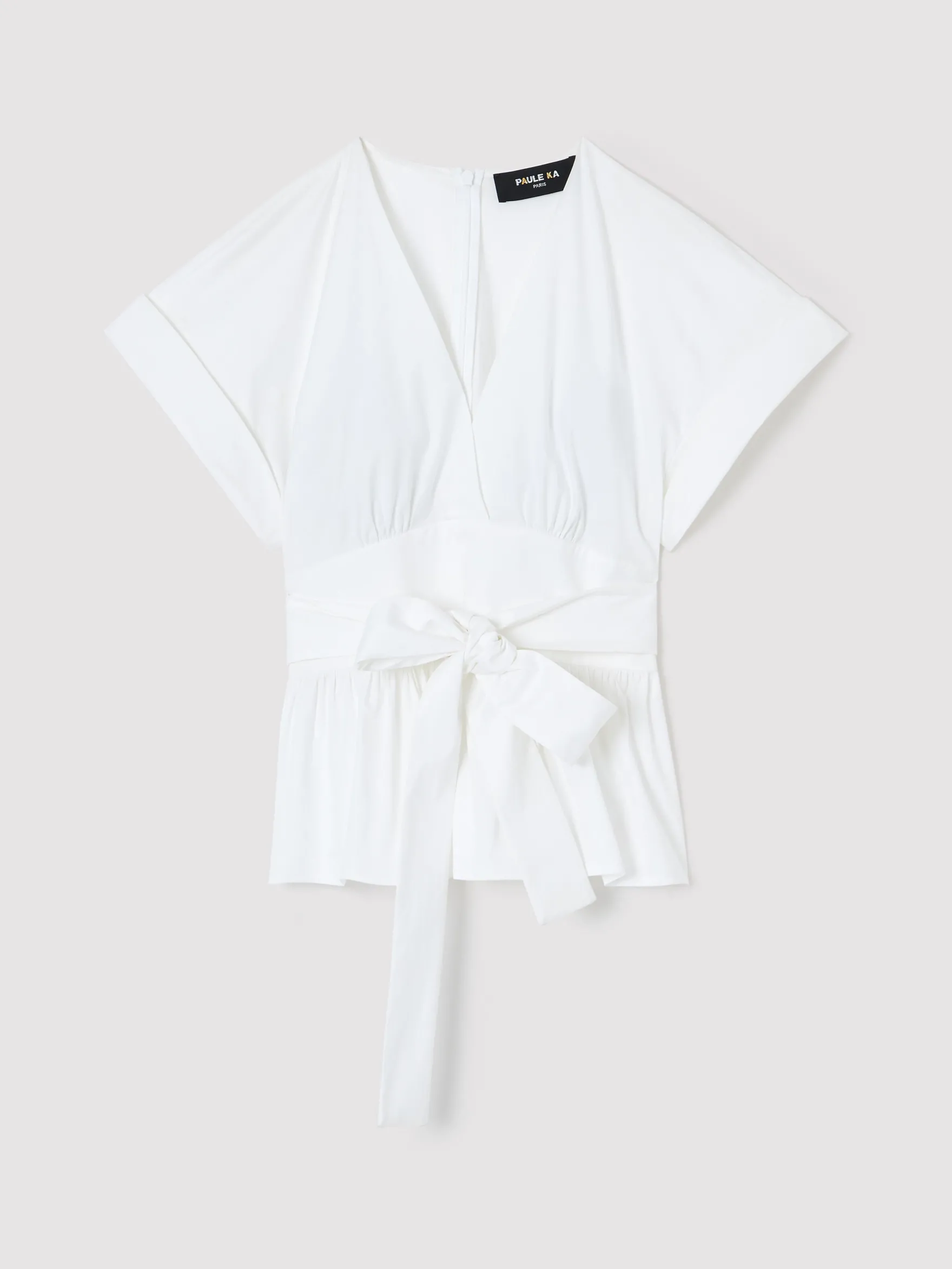 Women Paule Ka Tops>Satin-Poplin Top