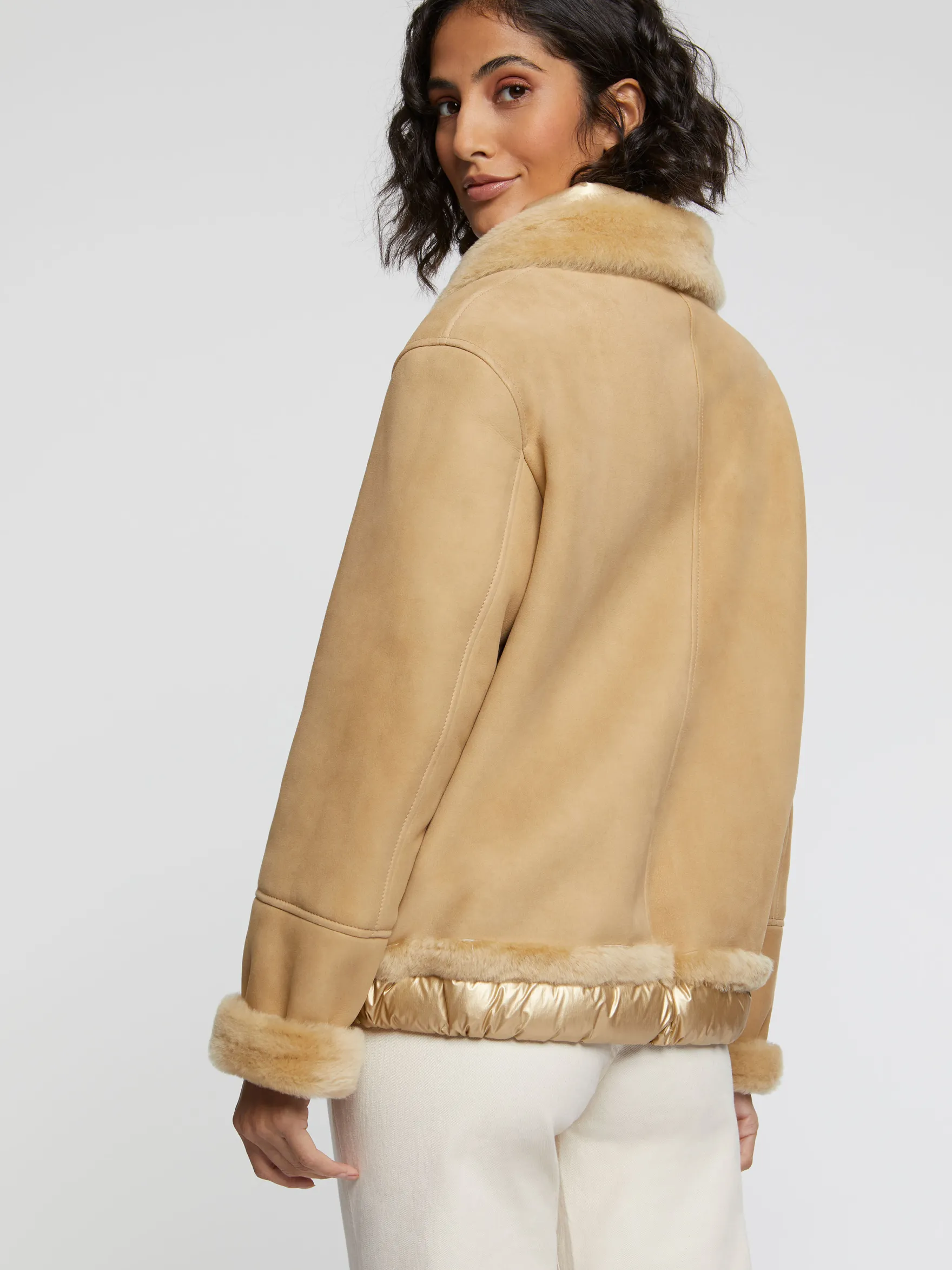shearlingtrimmed_leather_jacket_3-1.webp Women Paule Ka Jackets>Shearling-Trimmed Leather Jacket
