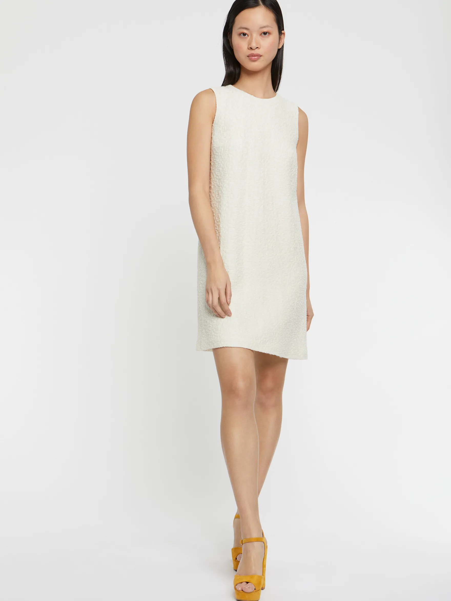 Women Paule Ka Dresses>Short A-Line Jacquard Wool Dress