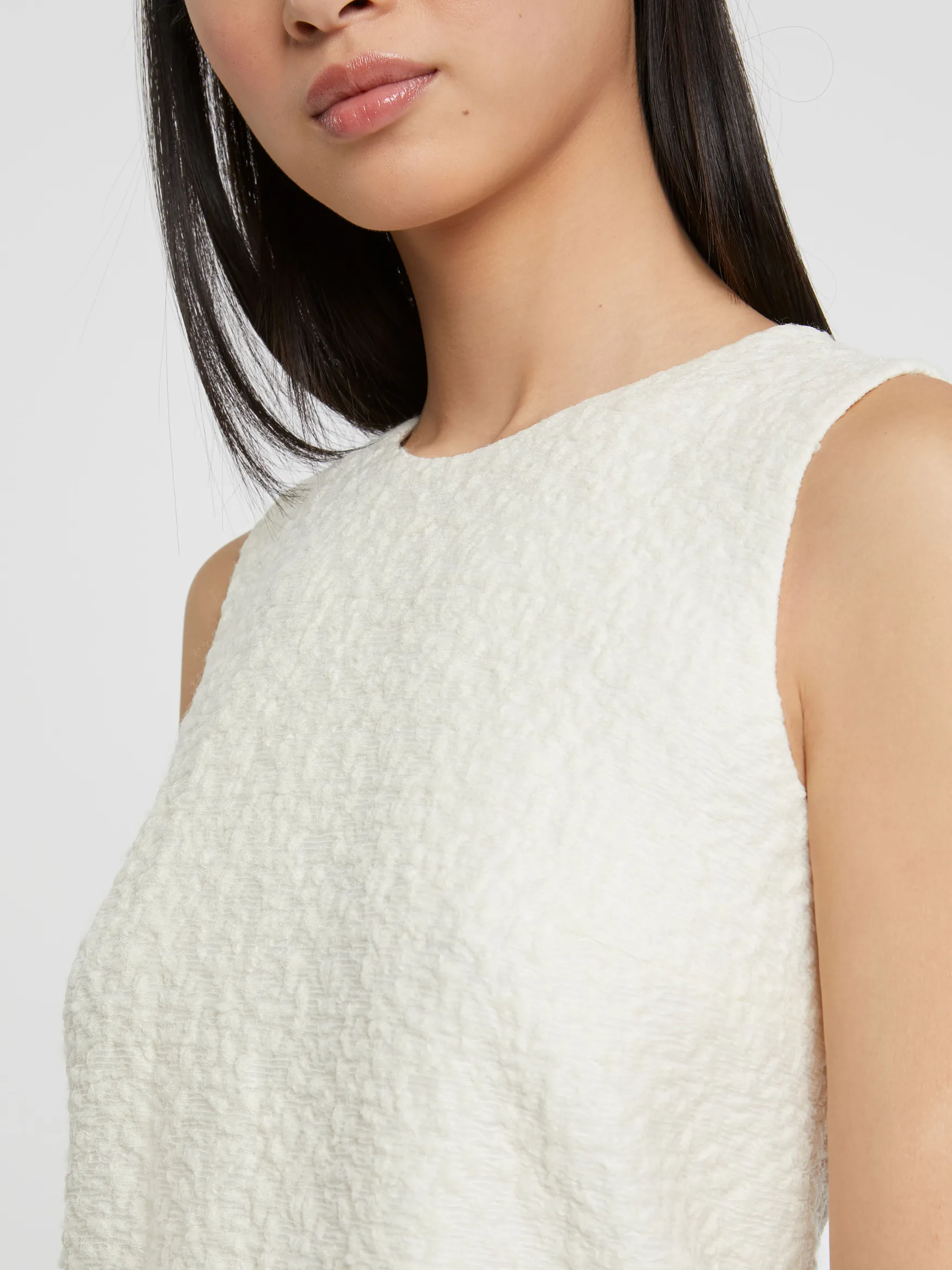 Women Paule Ka Dresses>Short A-Line Jacquard Wool Dress