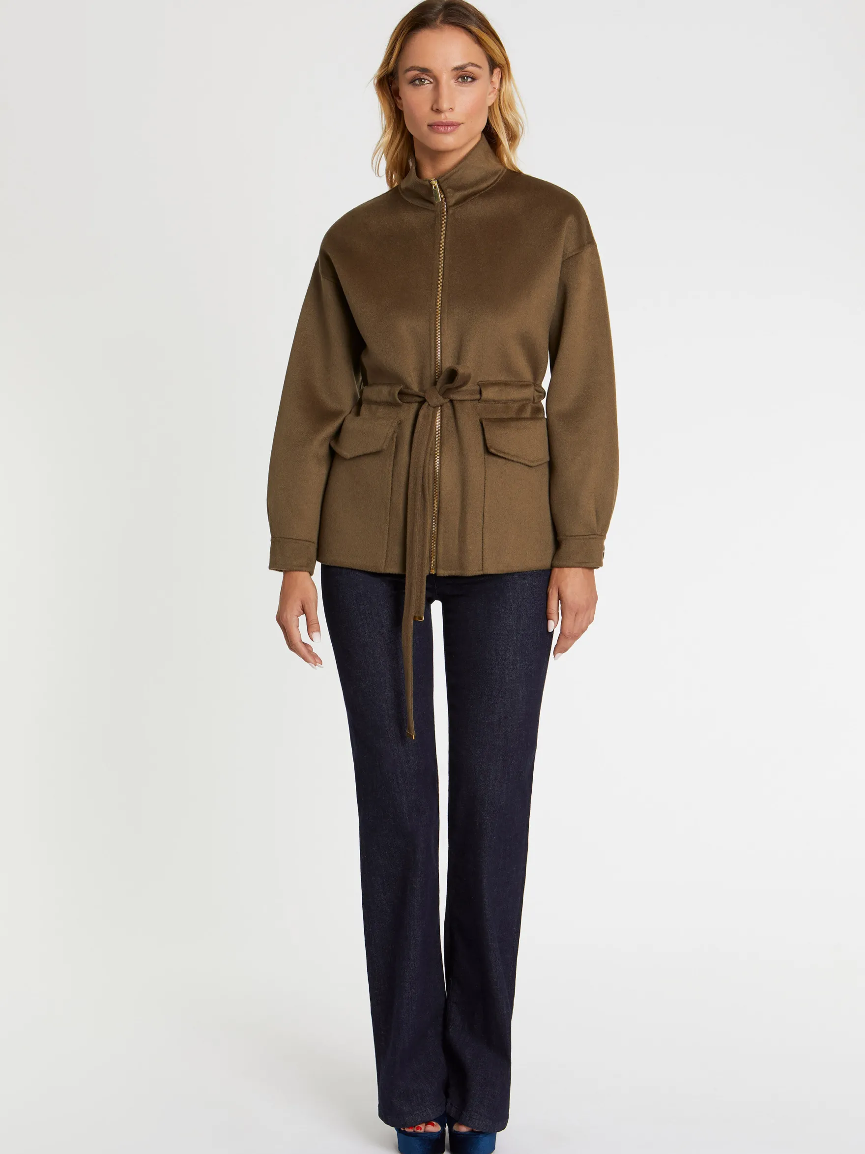 Women Paule Ka Coats>Short Wool And Cashmere Coat