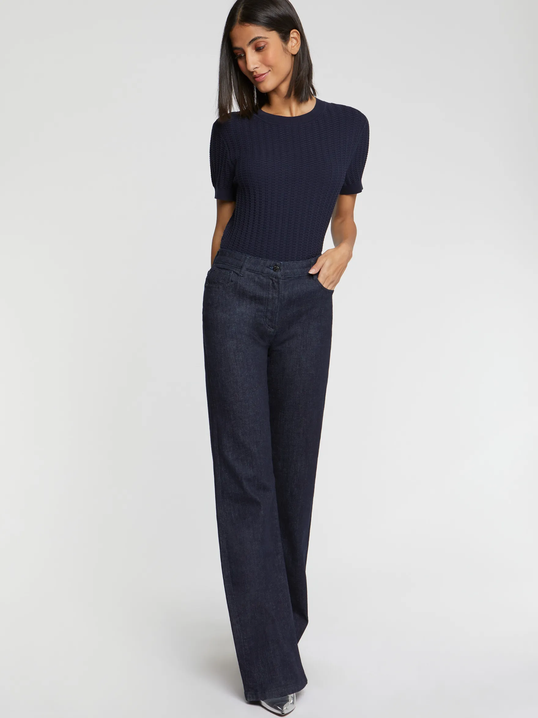 Women Paule Ka Knitwear>Short-Sleeve Knit Sweater