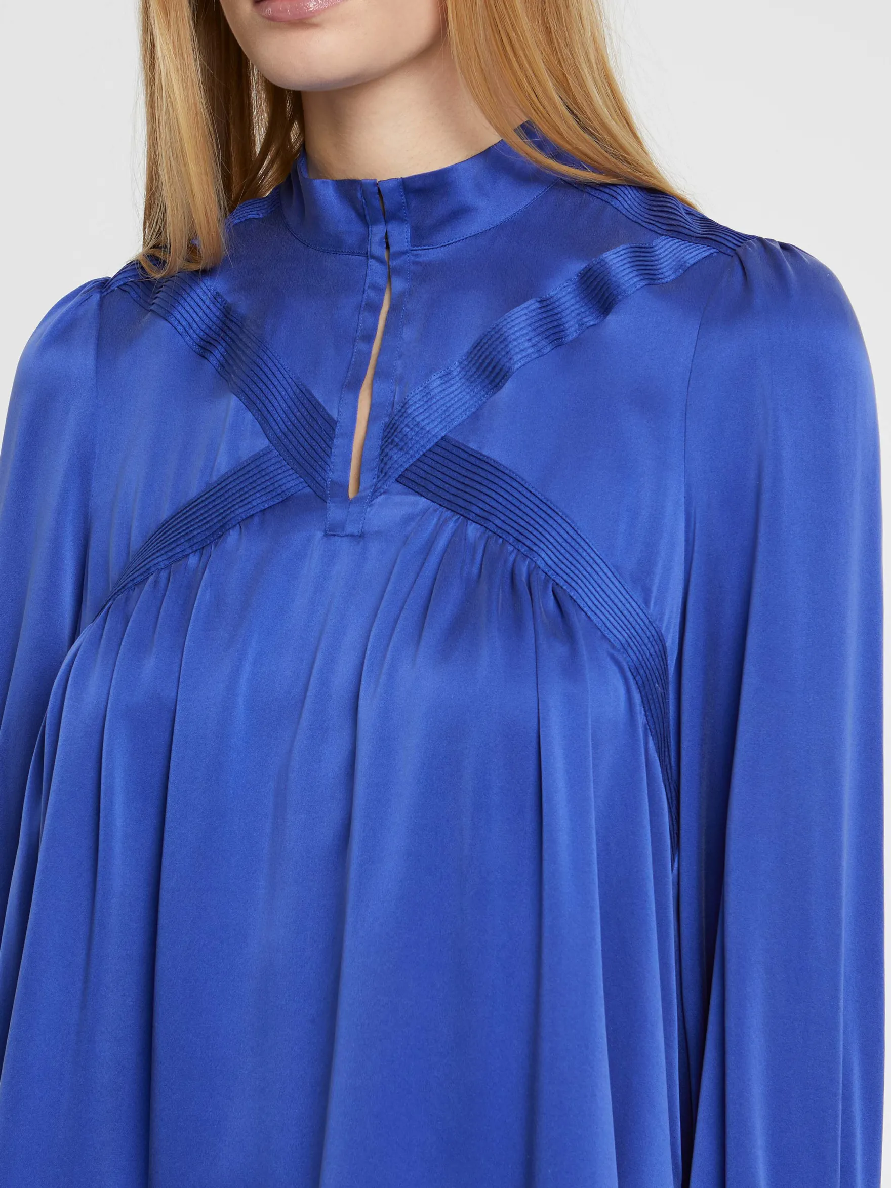 Women Paule Ka Tops>Silk Babydoll Dress