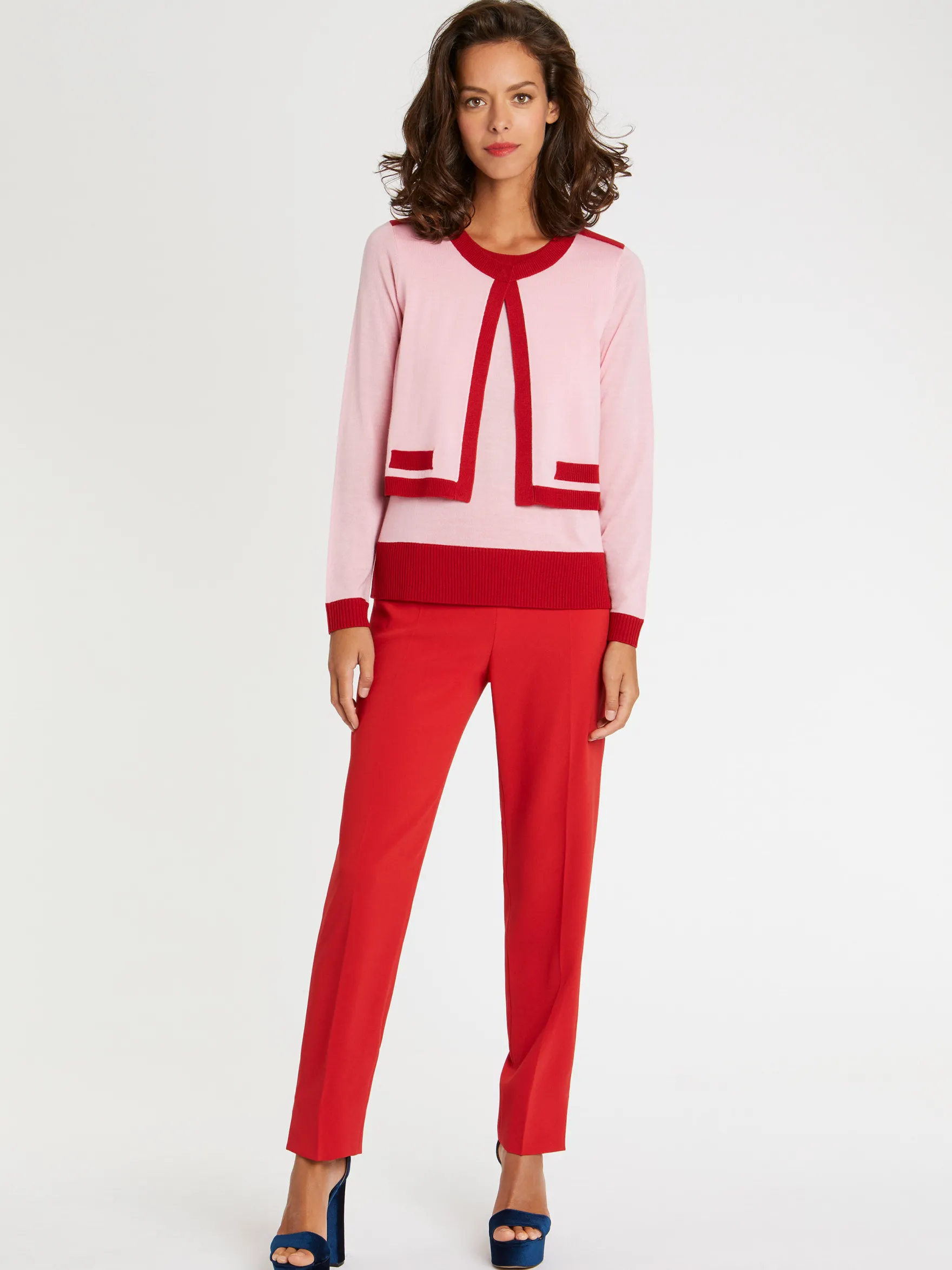 Women Paule Ka Knitwear>Trompe L'Oeil Wool Sweater