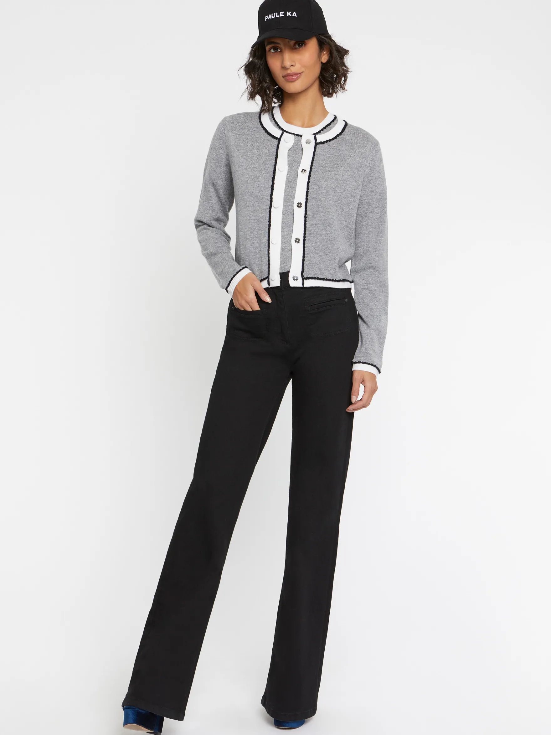 Women Paule Ka Knitwear>Wool And Cashmere Cardigan