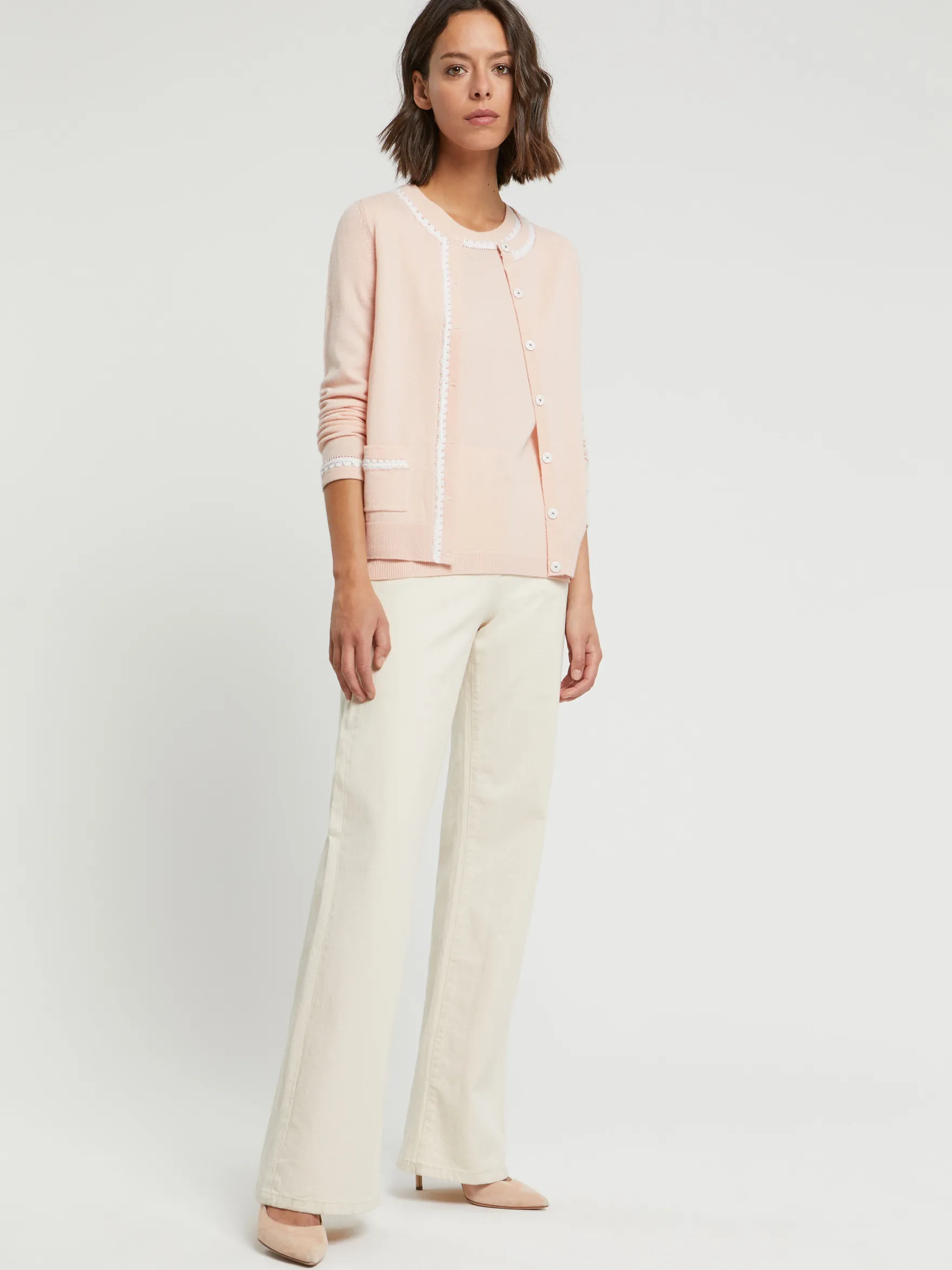 Women Paule Ka Knitwear>Wool And Cashmere Cardigan