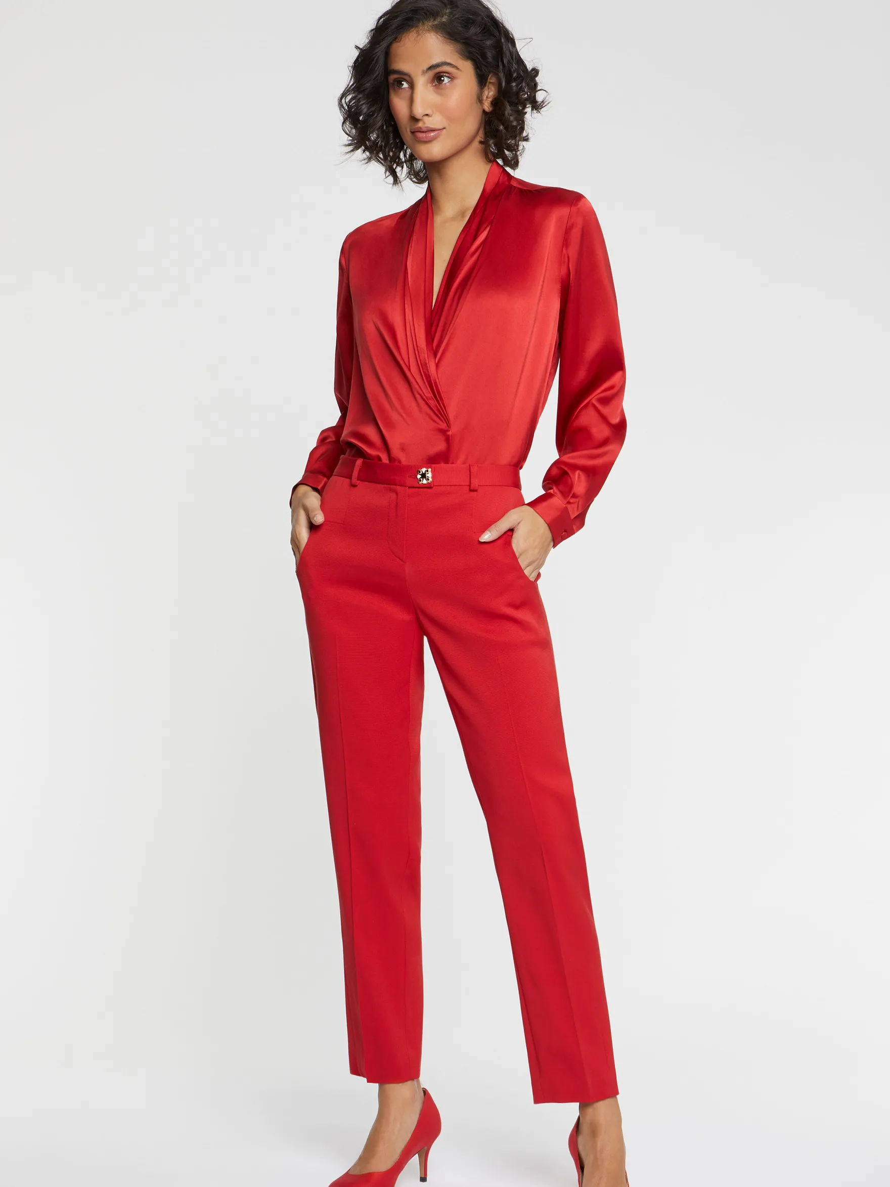 Women Paule Ka Tops>Wrap-Effect Silk Top